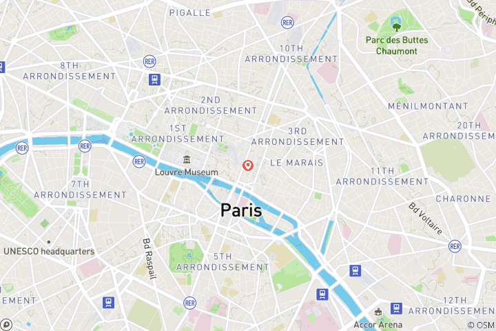 Kaart van Parijs en het Canal Saint-Martin – De iconische bezienswaardigheden van de hoofdstad en Saint-Germain-des-Prés (cruise van haven naar haven)
