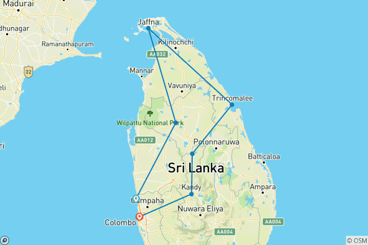 Map of Sri Lanka Explorer