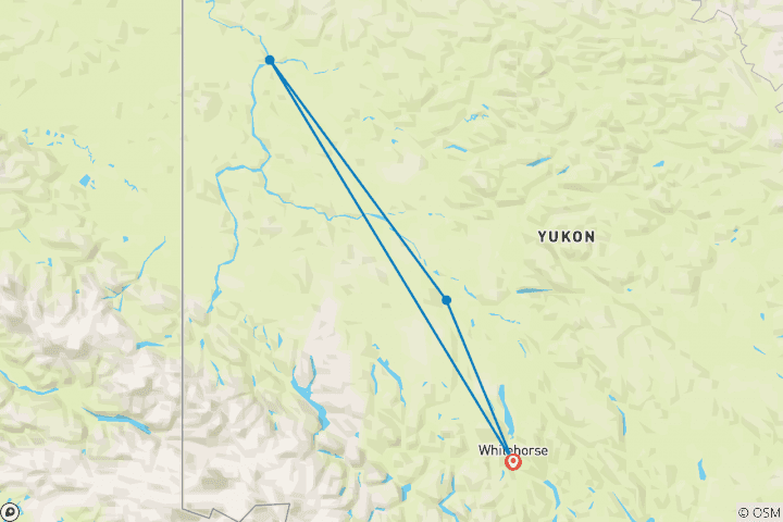 Kaart van Yukon Rivier: De Klassieker (Lake Laberge tot Dawson City)