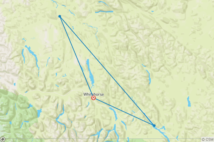 Karte von Auf den Spuren des Yukons: Teslin River