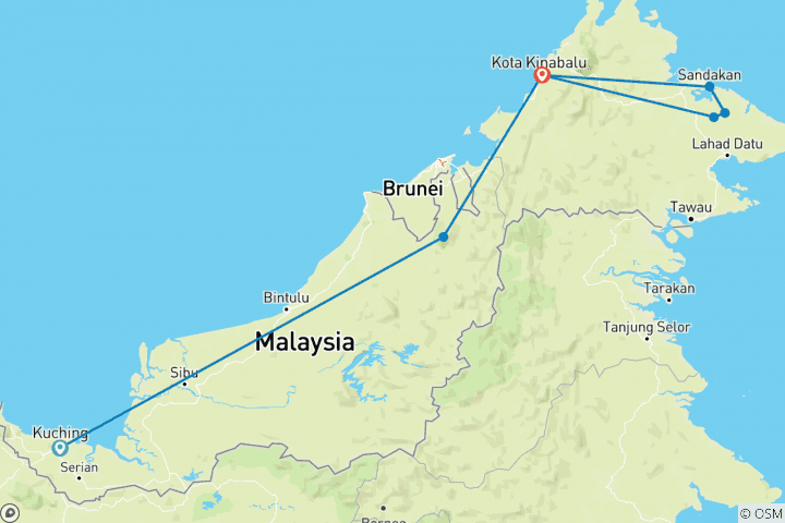 Mapa de Viajes: Lo mejor de Borneo Viajes de National Geographic