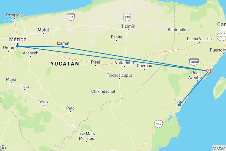 Karte von Mexiko Familienurlaub