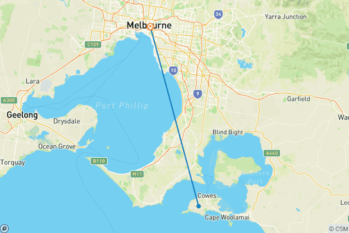 Mapa de Bienvenido a Melbourne