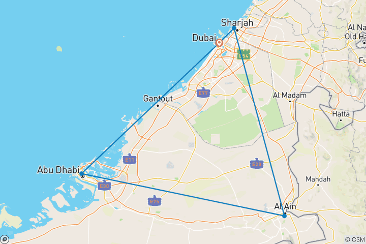 Carte du circuit Dubaï Magique