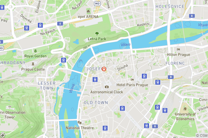 Map of Prague, Czechia