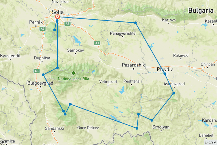 Map of Hiking & Culture Trek "The four mountains circuit"