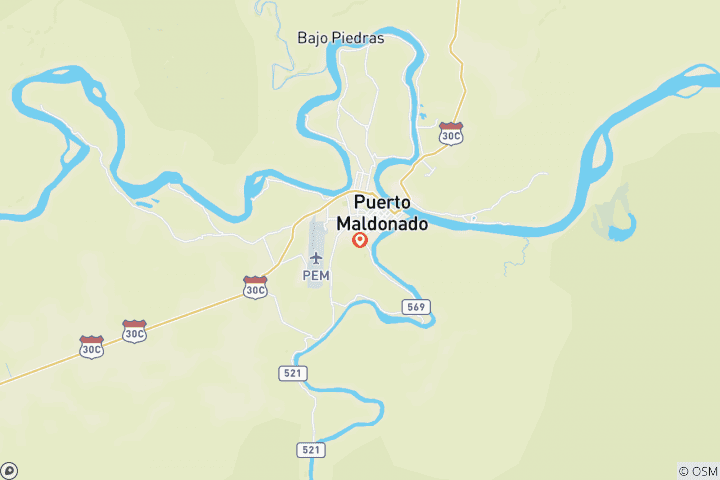 Map of Puerto Maldonado Amazon Field Station 3D/2N (from Puerto Maldonado)