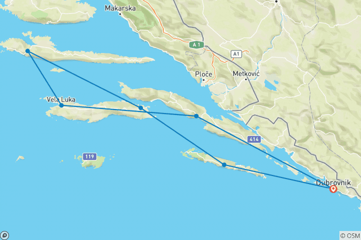 Carte du circuit Croisière viticole