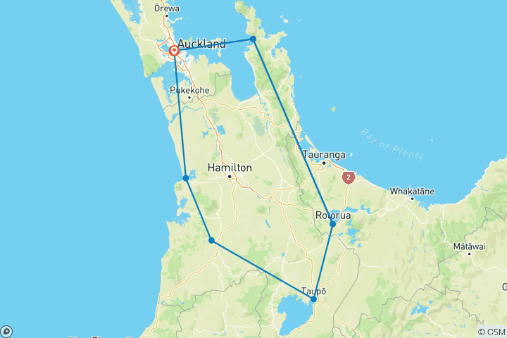 Carte du circuit Voyageur du Nord