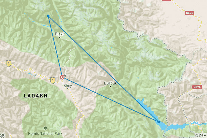 Map of The Quaint Monasteries & the Eternal Bliss: Leh -Ladakh