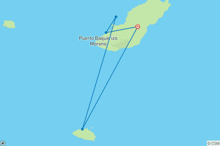 Carte du circuit 4 jours Me Gusta Galapagos Île San Cristobal