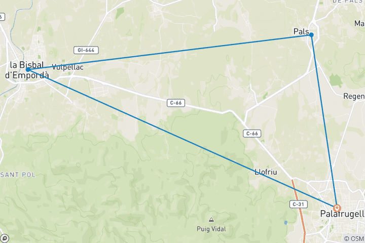 Carte du circuit Contraste de la Catalogne (Catalunya) à vélo