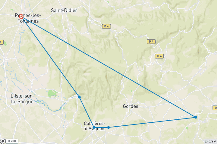 Map of Landscapes of the Luberon Walk