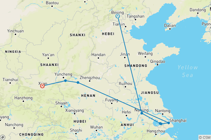 Mapa de Triángulo de Oro en China