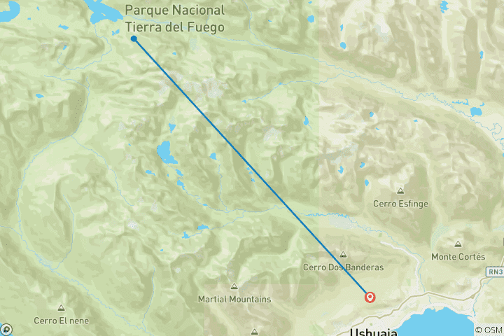 Map of Ushuaia: Land of Ice & Fire