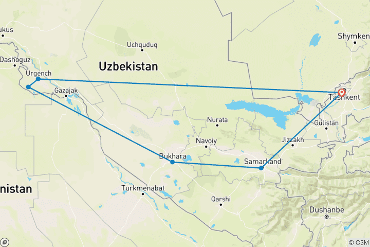 Map of Country where thousands-old antiquity exists in harmony with modern civilization.