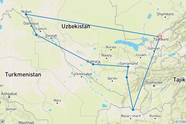 Map of Crossroads of caravan routes of the Great Silk Road