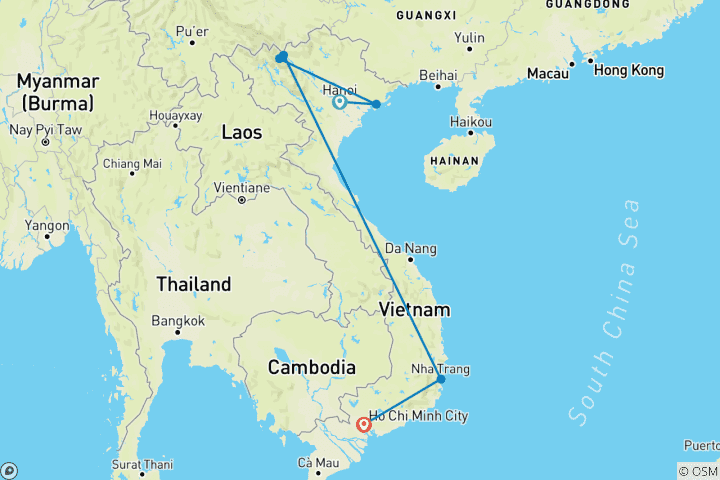 Mapa de Vietnam sin hablar - Un viaje guiado por la historia