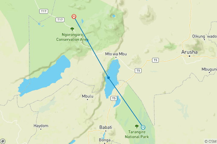 Map of 3 Days – Nature Safari