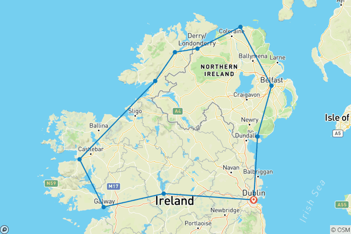 Map of North of Ireland Escape