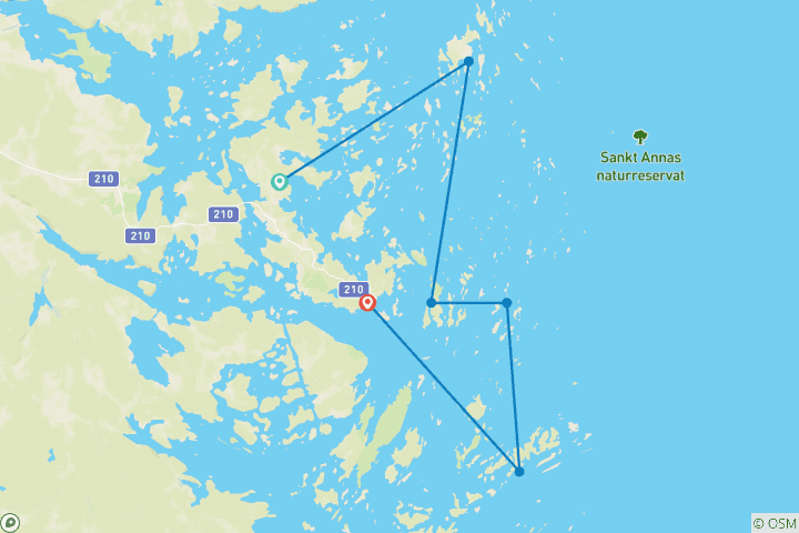 Map of Long Weekend Kayak & Wild Camp the Archipelago - self-guided