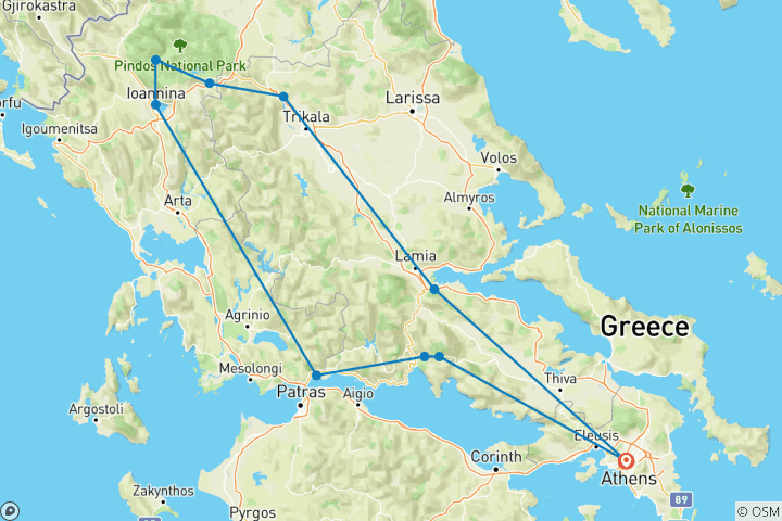 Carte du circuit Mystical Mainland | Circuit guidé semi-privé de 7 jours