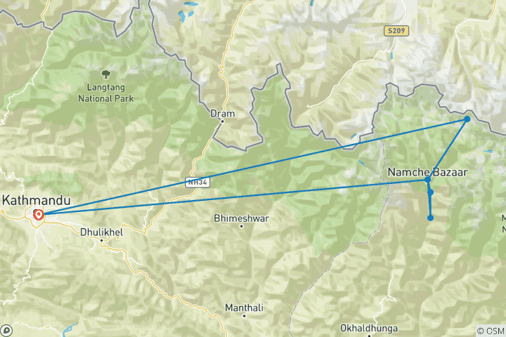 Map of Everest View Trek