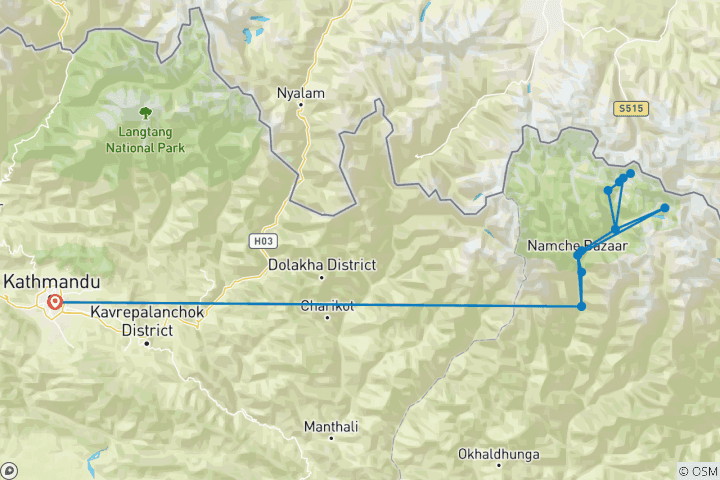 Map of Island Peak Climbing