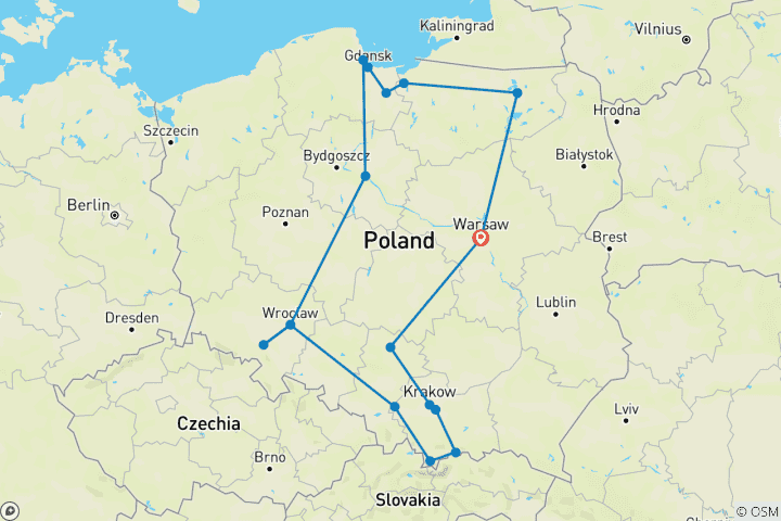 Carte du circuit Circuit de rêve en Pologne