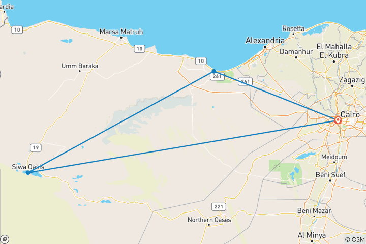 Carte du circuit Safari en Égypte