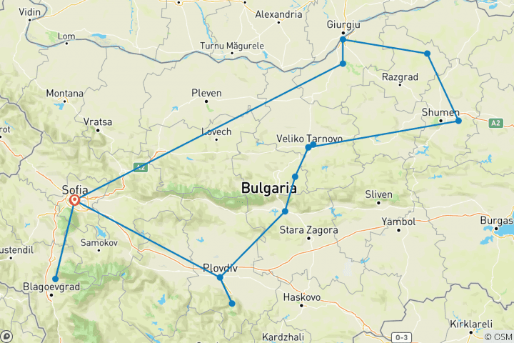 Map of The Best of Bulgaria