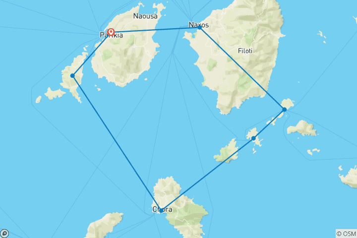 Mapa de Grecia Paros Explorador: Catamarán superior desde Paros