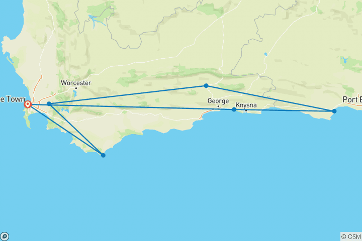 Carte du circuit Route des jardins et aventure viticole 7J/6N