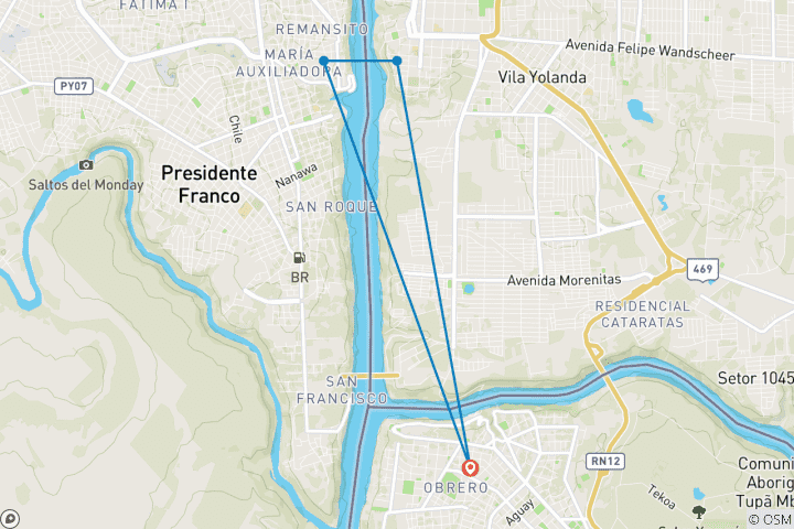Map of Argentina -  Iguazu Falls in 4 days