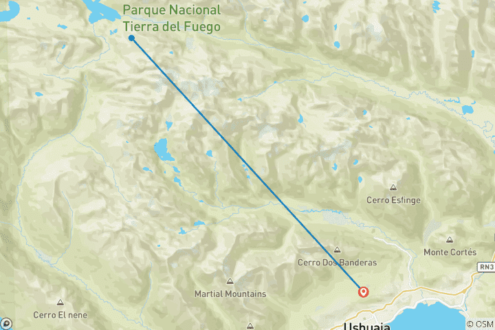 Map of Argentina - Getaway to the End of the World, Ushuaia 3 days