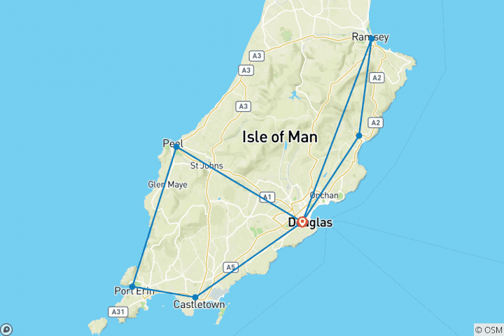 Map of Isle of Man Coastal Path: The Way of The Seagull