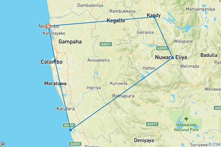 Map of Glimpse of Ceylon