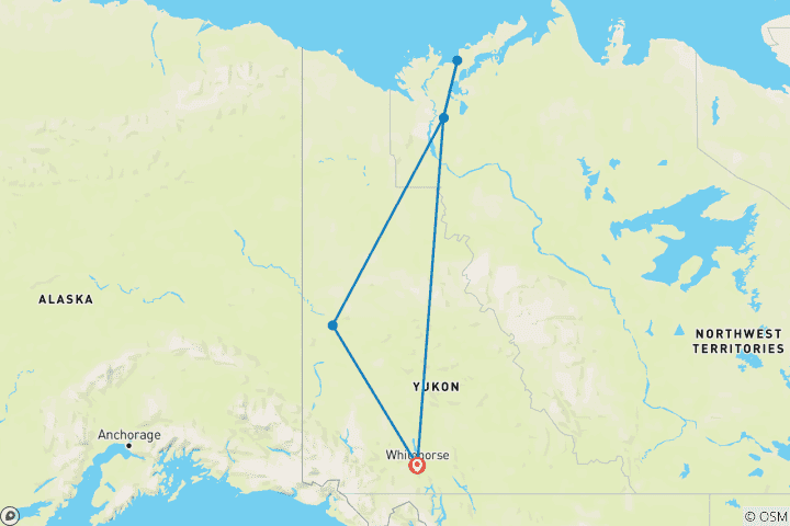 Carte du circuit Arctic Winter Explorer - Route de la glace jusqu'à la mer arctique