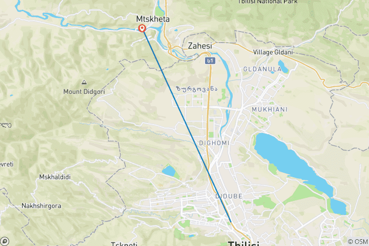 Map of Discover Tbilisi