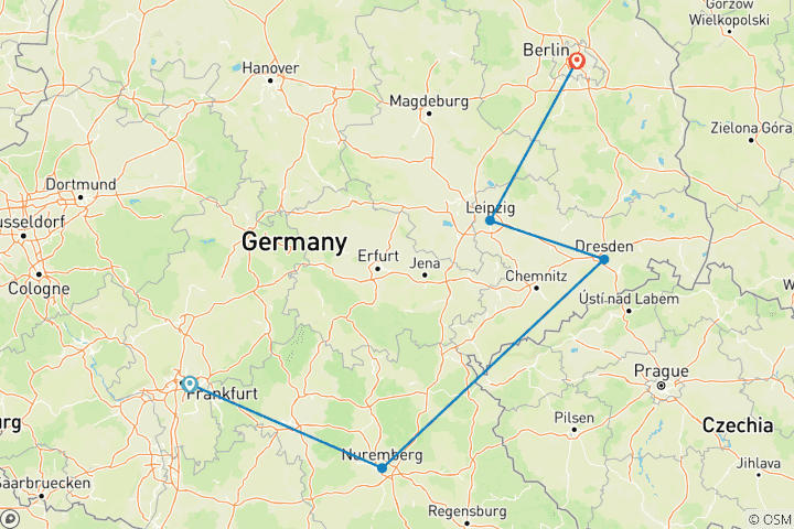 Map of German Christmas Markets (8 Days)