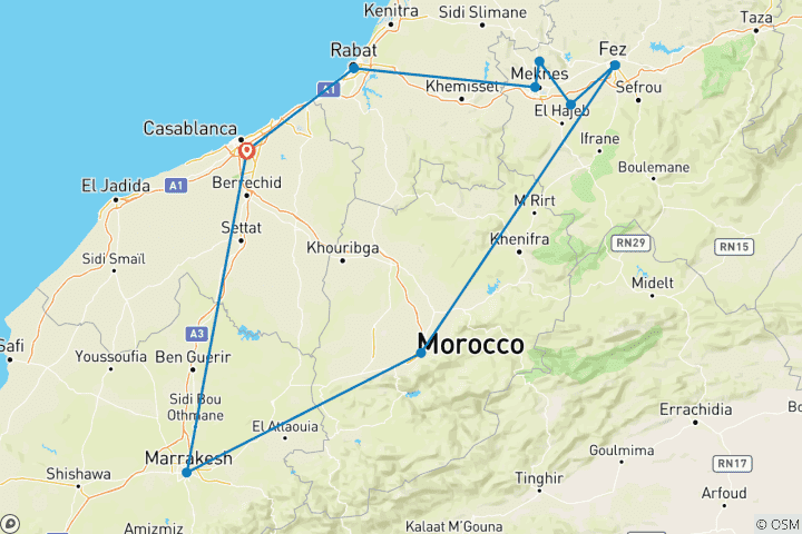 Map of Treasures of Morocco