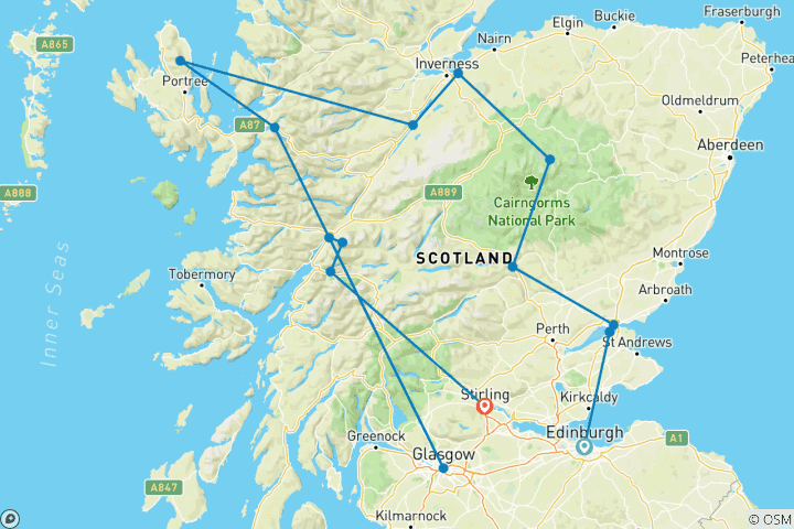 Mapa de Lo mejor de Escocia - Firma
