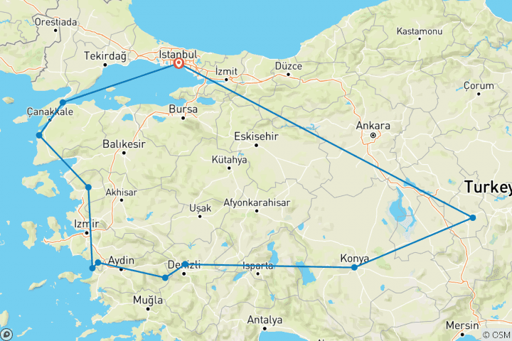 Karte von Kostprobe Türkei