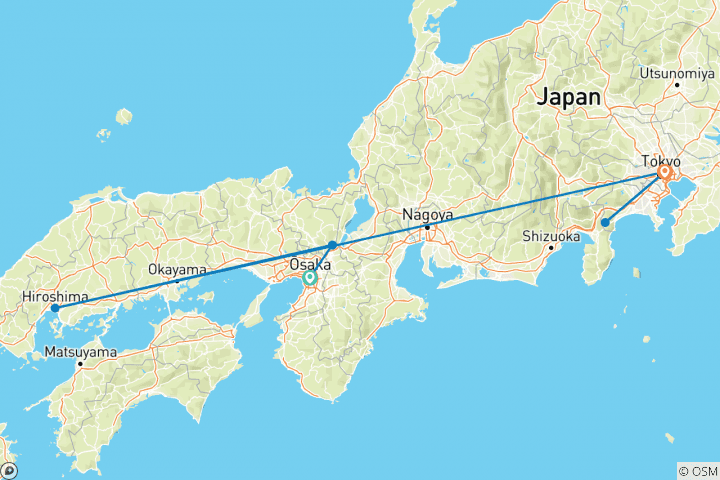 Map of Japan Winter Wonder (Classic, 10 Days)