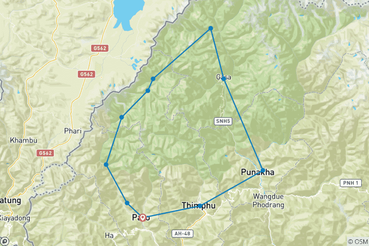 Mapa de Laya Gasa excursionismo - conoce a los seminómadas