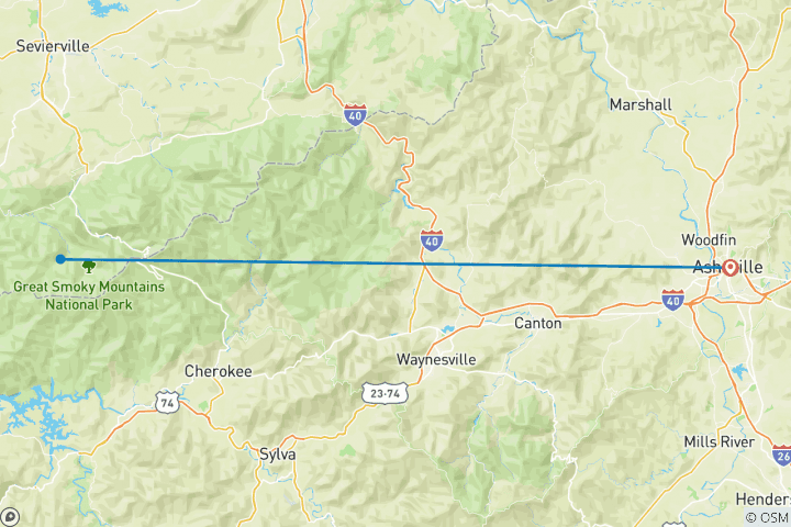 Map of Shining Rock Wilderness