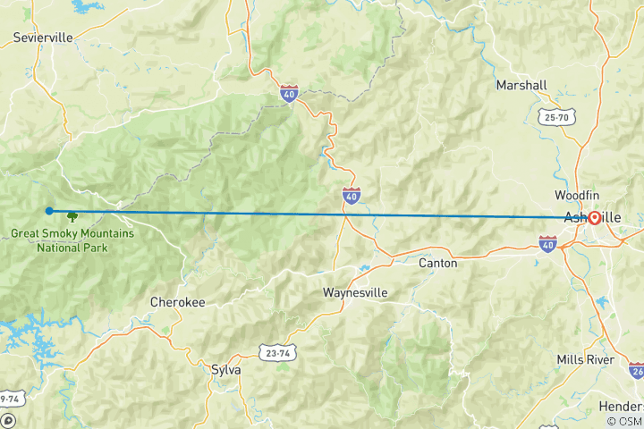 Map of Portered Shining Rock