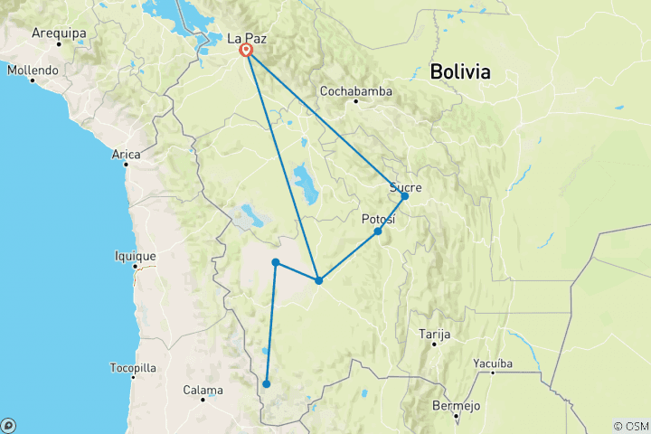 Map of Bolivia Highlights