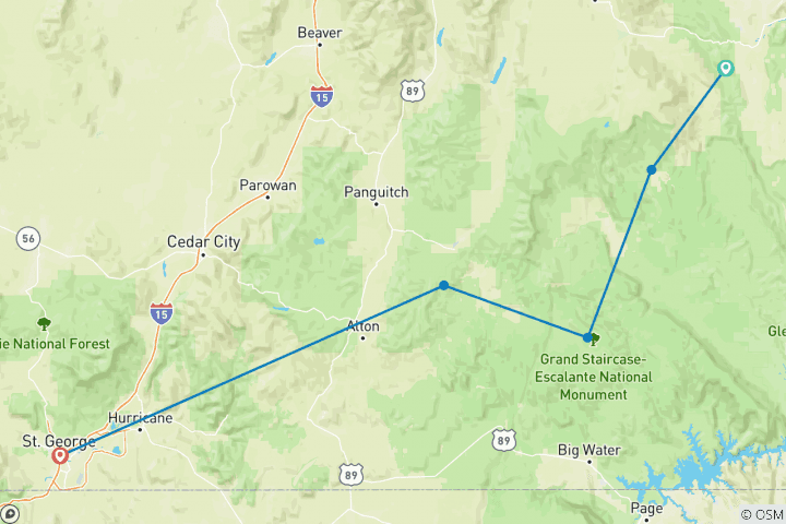 Map of Capitol Reef Backpacking