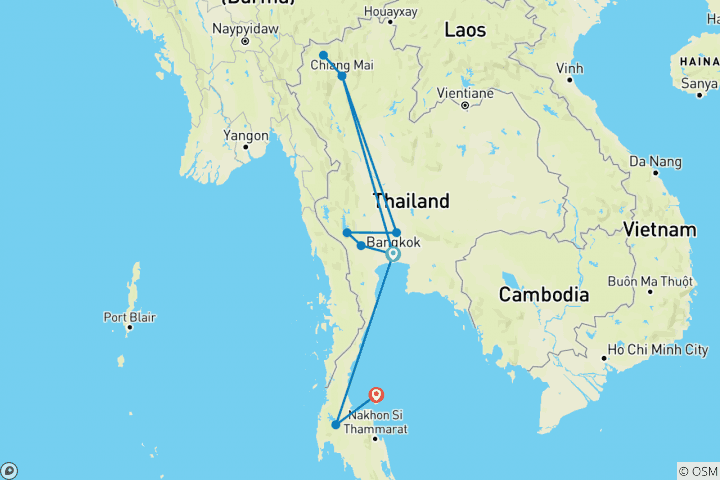 Map of Northern Thailand & Full Moon